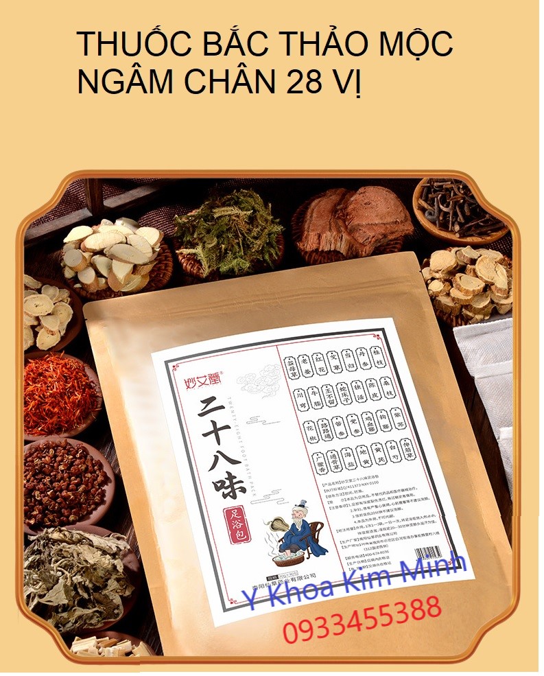 Gói thuốc bắc ngâm chân 28 vị bán ở Tp.HCM