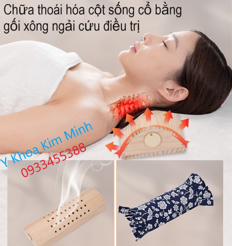 Gối xông ngải cứu chữa trị thoát vị đĩa đệm cột sống cổ