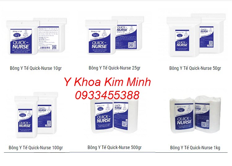 Gòn y tế hút nước dạng cuộn 3 lớp Quick Nurse bán nhiều tại Kim Minh Gòn hút nược dạng cuộn giá rẻ Quick Nurse