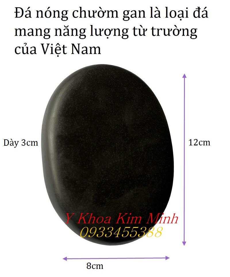 đá nóng chườm gan có kích thước 8x12x3cm bán ở Tp.HCM