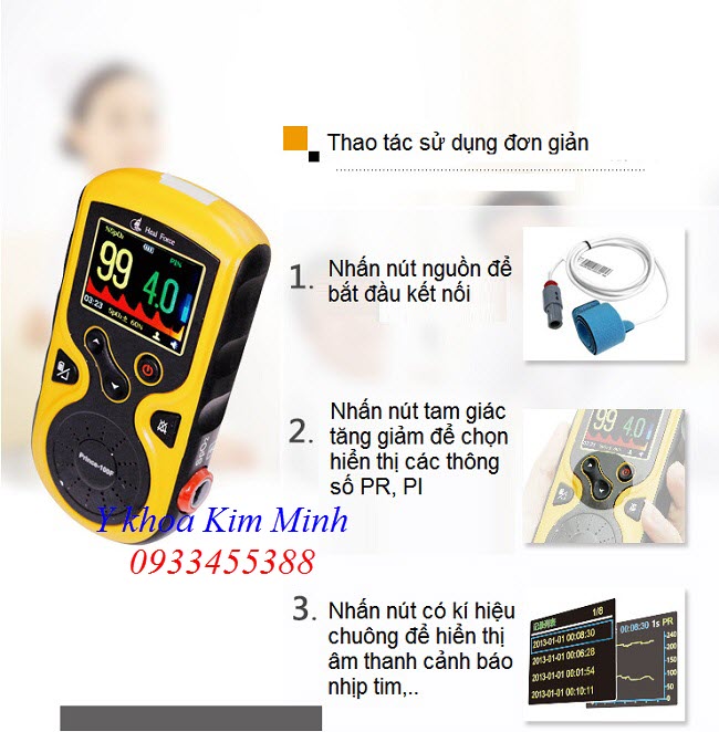 Hướng dẫn sử dụng SPO2 trẻ sơ sinh 3 thông số  - Y Khoa Kim Minh 0993455388