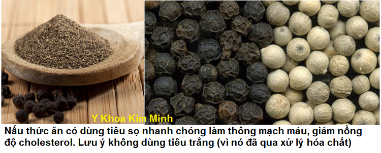 Hat tieu den dung trong nau nuong thuc an co the giam nhanh nong do cholesterol trong mau Y Khoa Kim Minh