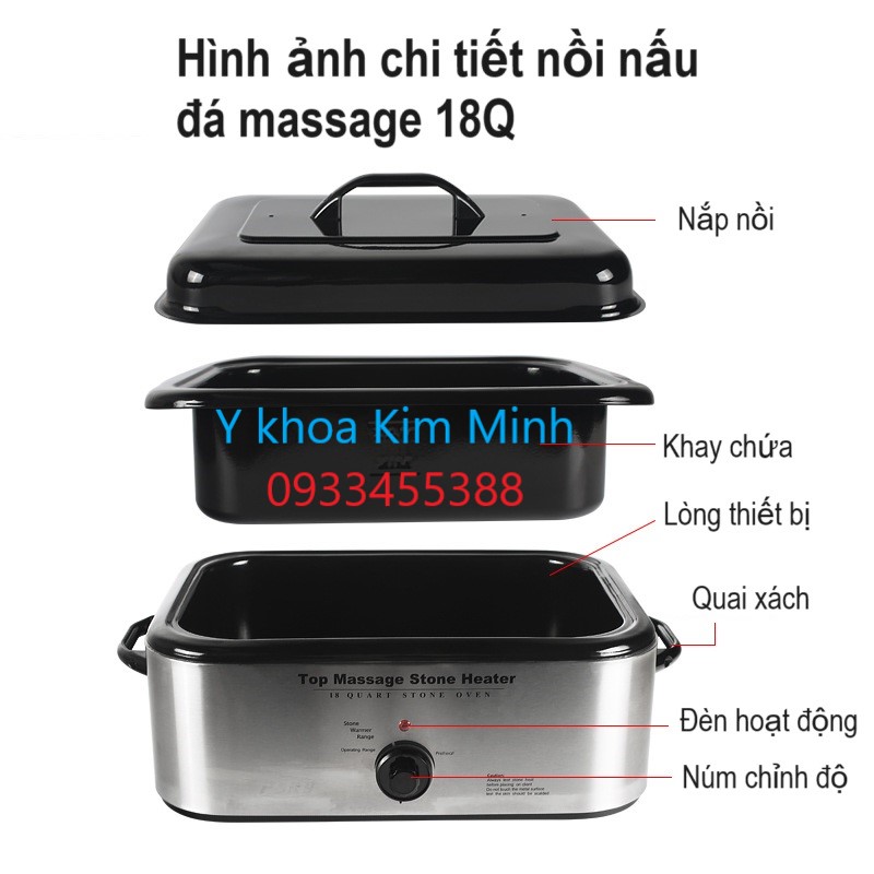 Hình ảnh nồi nấu đá massage 18 lít 18Q