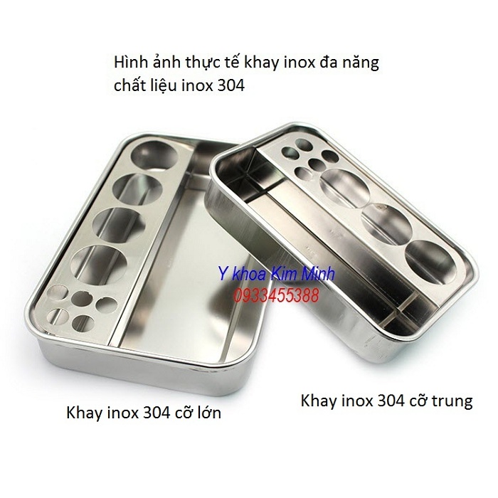 Nơi bba1n khay inox 304 chất lượng đa năng dùng cho ngành y tế thẩm mỹ - Y khoa Kim Minh