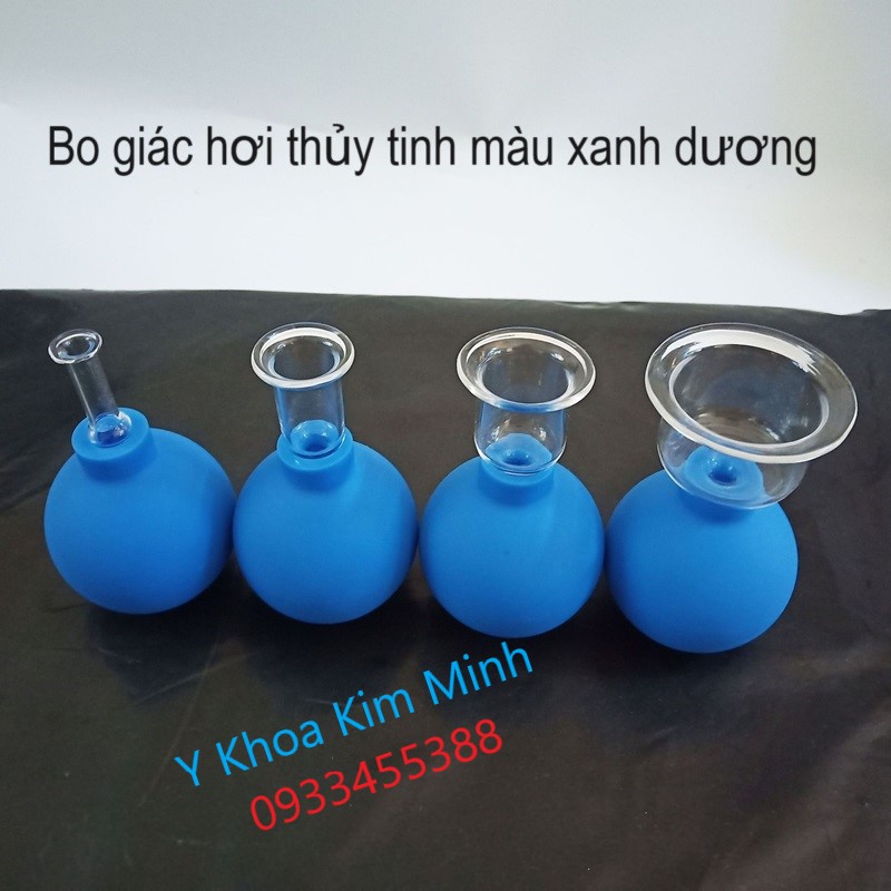 Bo giác hơi thủy tinh màu xanh dương