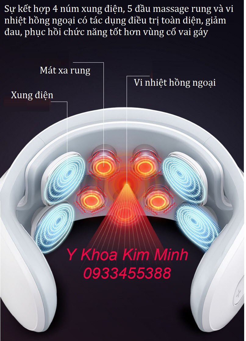 Hình ảnh của đai trị đau cổ vai gáy có nhiệt hồng ngoại Konika H88