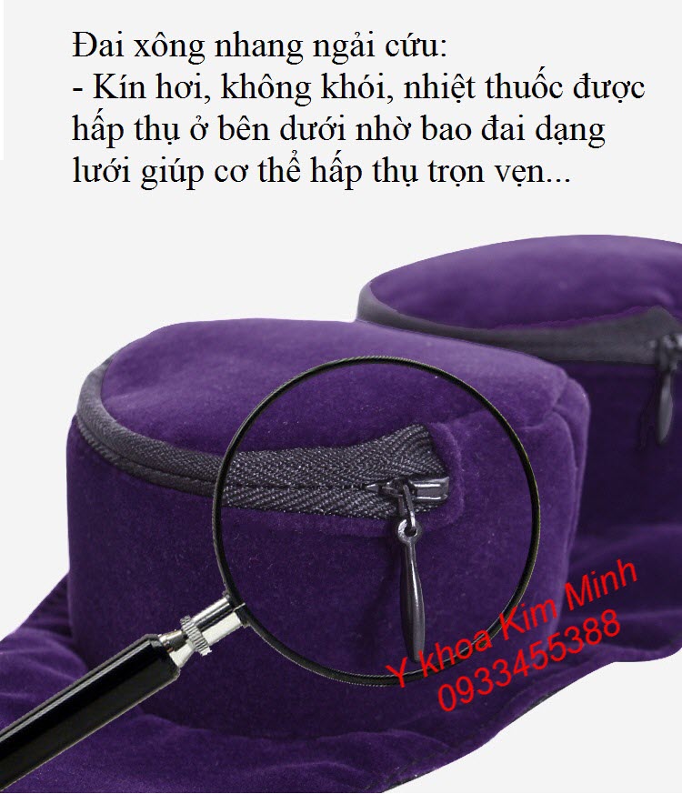 Đai xông nhang ngải cứu chữa bệnh 4 bầu rất an toàn và hiệu quả - Y Khoa Kim Minh