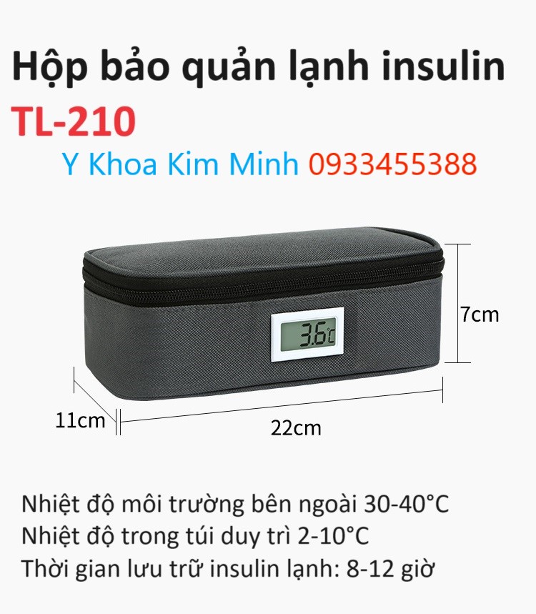 Hop lưu trữ bảo quản lạnh insulin TL210 bán giá sỉ ở Tp.HCM