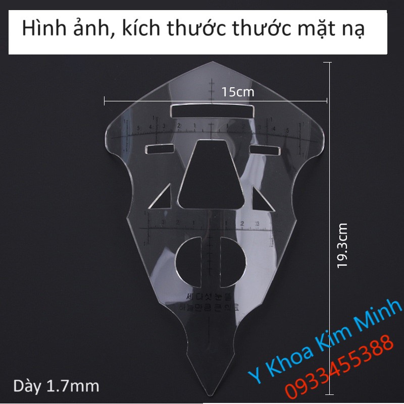 Thước đo mặt nạ phẫu thuật thẩm mỹ theo tiêu chuẩn Hàn Quốc