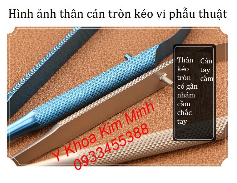 Thân cán kéo vi phẫu thuật mắt