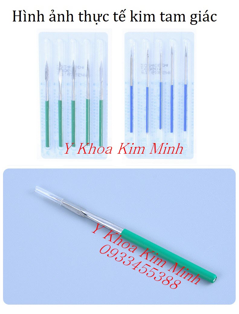 Hình ảnh thực tế kim tam giác lấy mụn bán ở Y Khoa Kim Minh