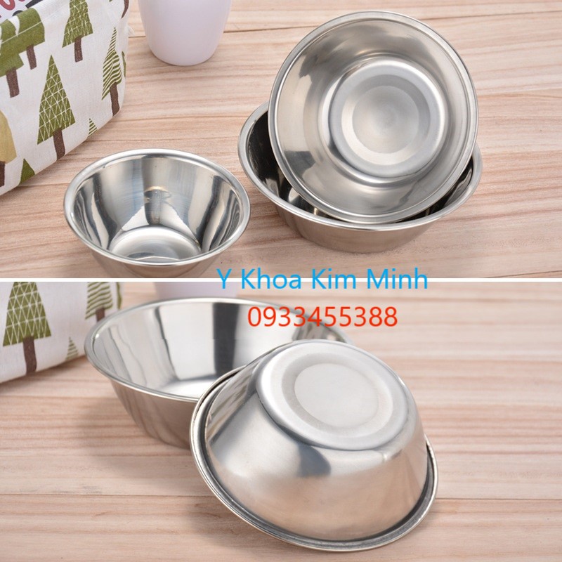 Hình ảnh thực tế thau inox dùng cho y tế, dụng cụ cụ y khoa y tế bán ở Y Khoa Kim Minh