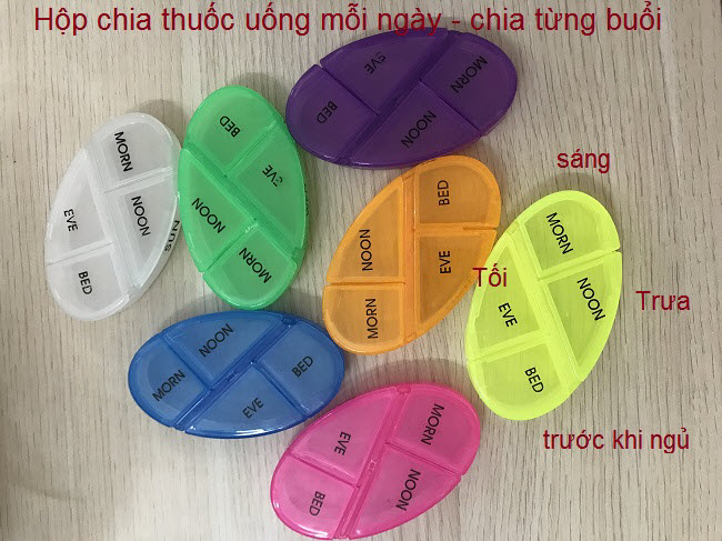 Hop chia thuoc uong tung ngay bang nhua kim minh ban tai tp hochiminh