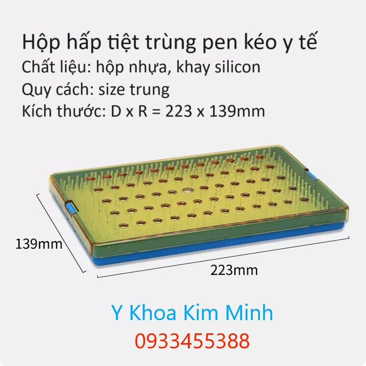 Hop hap tiet trung pen keo y te size trung 232 x 139mm bằng nhựa