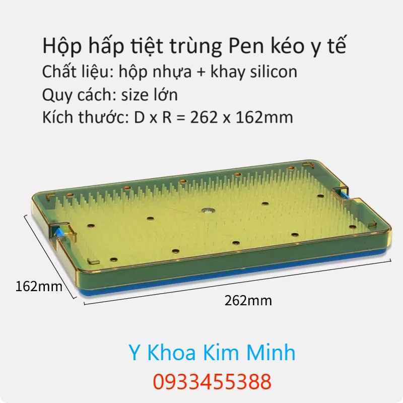 Hop hap tiet trung pen keo y te size lon 262 x 162mm bằng nhựa