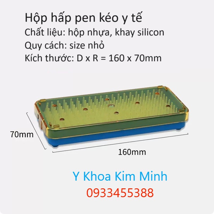 Hop hap tiet trung pen keo y te size nho 70 x 160mm bằng nhựa