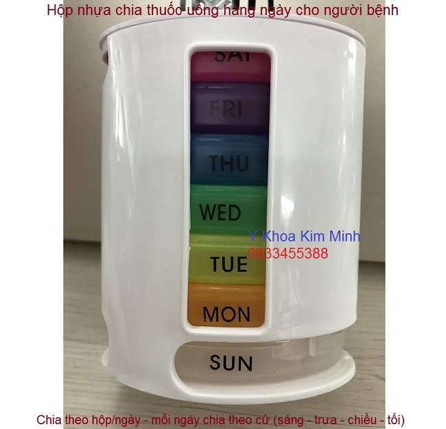 Hop chia thuoc uong theo ngay bang nhua Kim Minh ban tai tp hochiminh