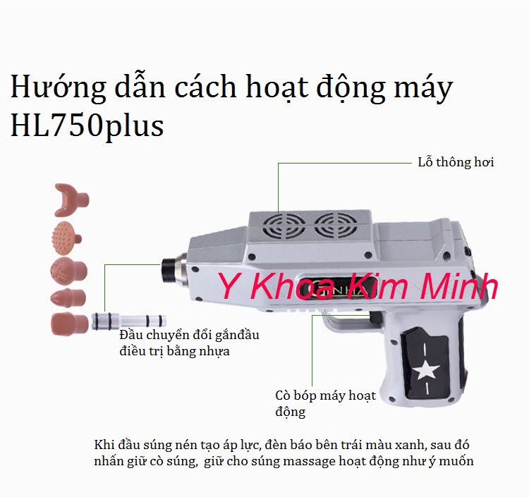 Hướng dẫn cách thức máy massage gun HL750 plus hoạt đông hiệu quả