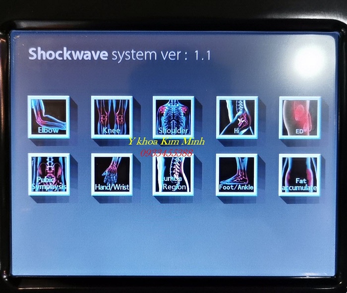 Hướng dẫn chi tiết sử dụng trên màn hình máy shockwave KA-8034 - Y khoa Kim Minh