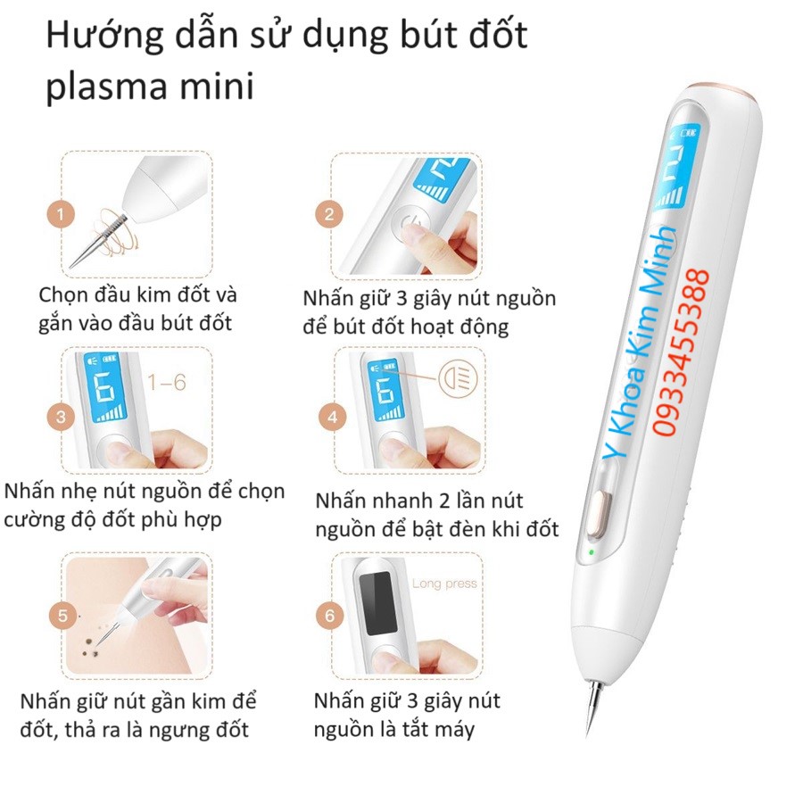 Hướng dẫn cách dùng bút đốt điện plasma mini dùng cho thẩm mỹ