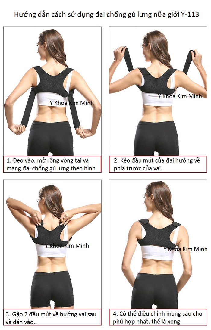 Hướng dẫn cách sử dụng đai chống gù lưng Y-113 dùng cho nữ giới - Y Khoa Kim Minh