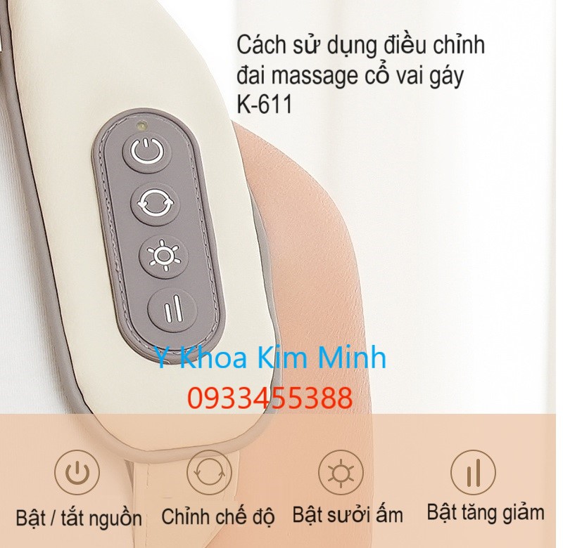Hướng dẫn cách dùng đai massage cổ vai gáy K611