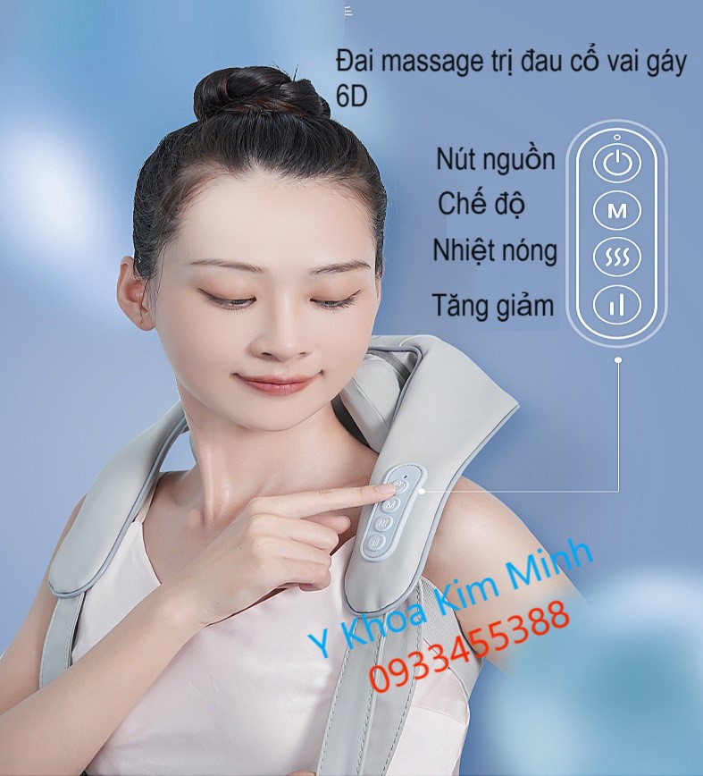 Hướng dẫn sử dụng đai massage trị liệu đau cổ vai gáy 6D