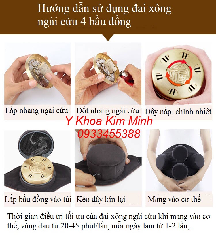 Hướng dẫn sử dụng đai xông ngải cứu - Y khoa Kim Minh