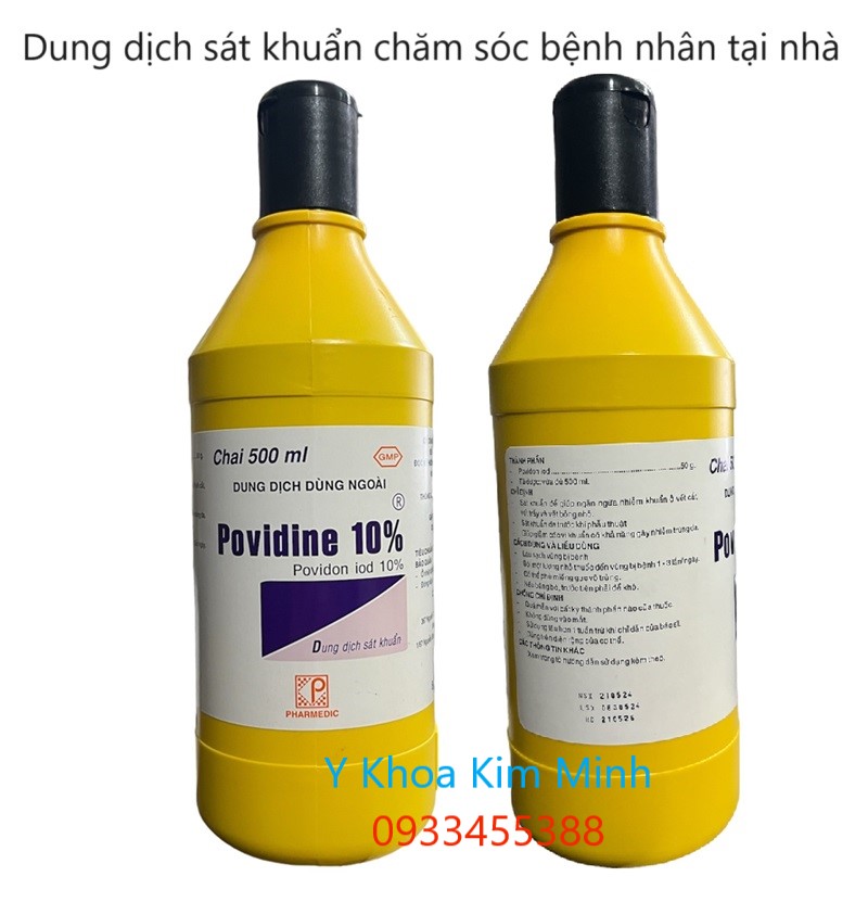 Hướng dẫn sử dụng povidine sát khuẩn vết thương người bệnh, chăm sóc bệnh nhân tại nhà
