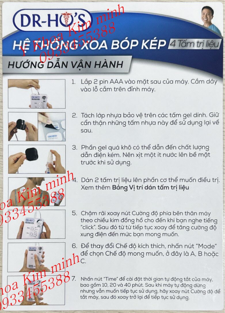 Hướng dẫn sử dụng đúng cách máy Dr Ho chính hãng