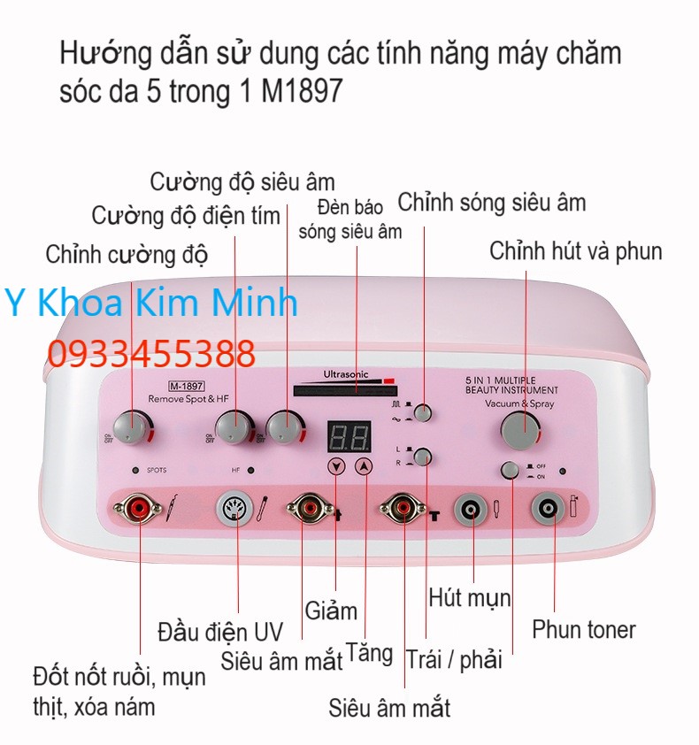 Hướng dẫn sử dụng máy chăm sóc da mặt 5 chức năng M1897