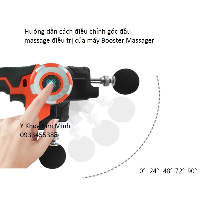 Cách chỉnh đầu massage của máy Booster Lite - Y khoa Kim Minh Hướng dẫn cách sử dụng máy Booster Lite - Y Khoa Kim Minh