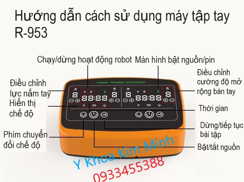Hướng dẫn cách sử dụng máy tập tai biến R-953