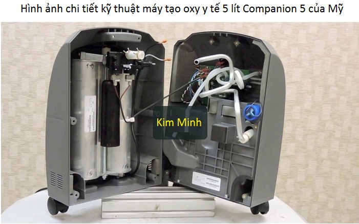 Hình ảnh chi tiết máy tạo oxy campanion Caire nhập Mỹ - Y khoa Kim Minh Hình ảnh, thông số kỹ thuật, hướng dãn sử dụng máy tạo oxy y tế 5 lít nhập Mỹ - Y khoa Kim Minh
