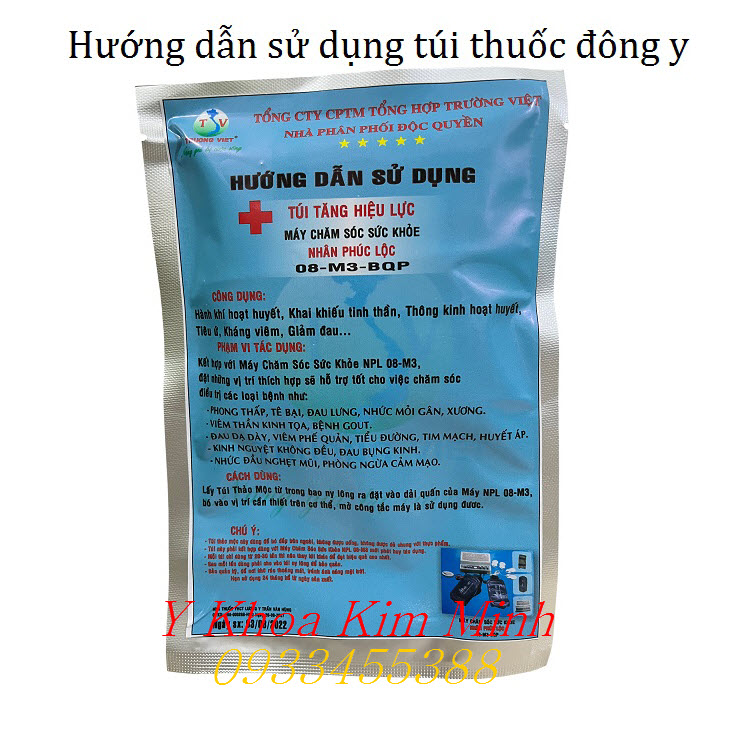Hướng dẫn cách dùng túi thảo dược cho máy ó thuốc đông y