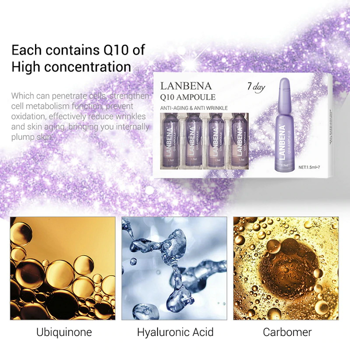 Huyết thanh Q10 Lanbena Ampoule giúp xóa nhăn, mịn da, sáng hồng da toàn diện, chống lão hóa - Y Khoa Kim Minh