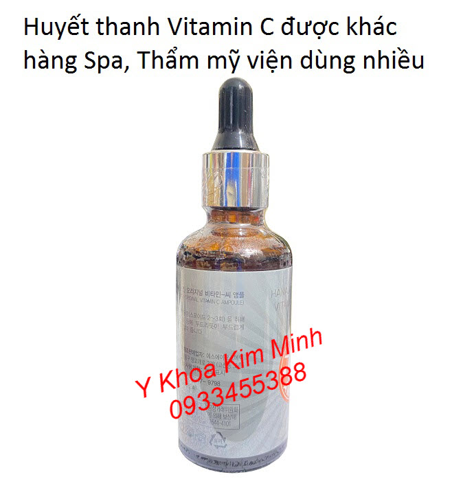 Vitamin C Ampoule Hanaji thường được dùng trong nhiều liệu trình điều trị da tại Spa, Thẩm mỹ viện Huyết thanh Vitamin C Hàn Quốc nồng độ 40% hãng sản xuất Hanaji bán cho spa thẩm mỹ viện dùng nhiều