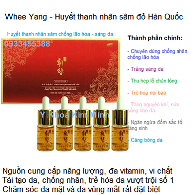 Huyết thanh nhân sâm Hàn Quốc dùng trẻ hoá da vùng mặt sau khi phi kim cấy tảo - Y Khoa Kim Minh