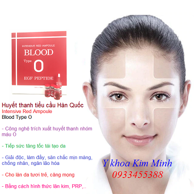 Huyết thanh tiểu cầu đỏ EGF Hàn Quốc intensive red ampoule blood Korea  - Y khoa Kim Minh