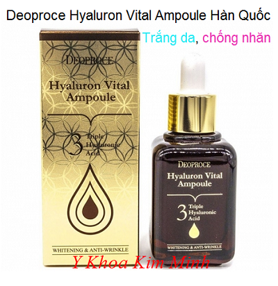 Huyết thanh Deoproce Hyaluron Vital Ampoule chống nhăn, trắng da, trẻ hóa da sau khi đi máy HIFU - Y khoa Kim Minh