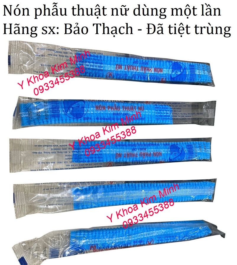 Nón phẫu thuât nữ đã tiệt trùng của Bảo Thạch