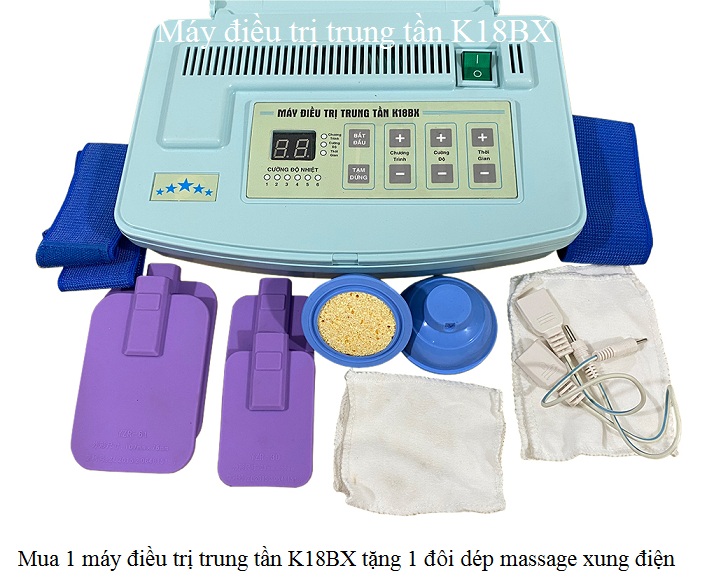 Máy điều trị trung tần đa năng K18BX - Y Khoa Kim Minh Máy điều trị trung tần K18BX dùng cho người bệnh tai biên, thần kinh toạ - Y Khoa Kim Minh