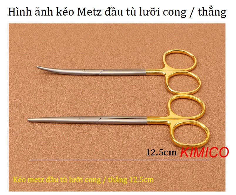 Kéo metz cong đầu tù / kéo metz thẳng đầu tù 12.5cm