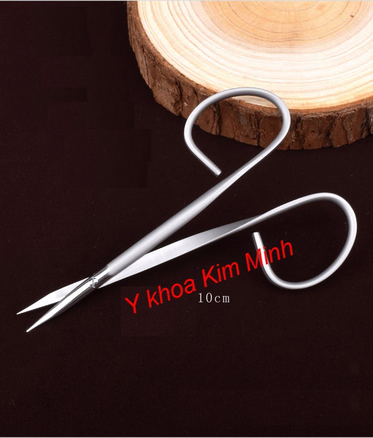 Kéo phẫu thuật mắt lưỡi răng cưa 10cm