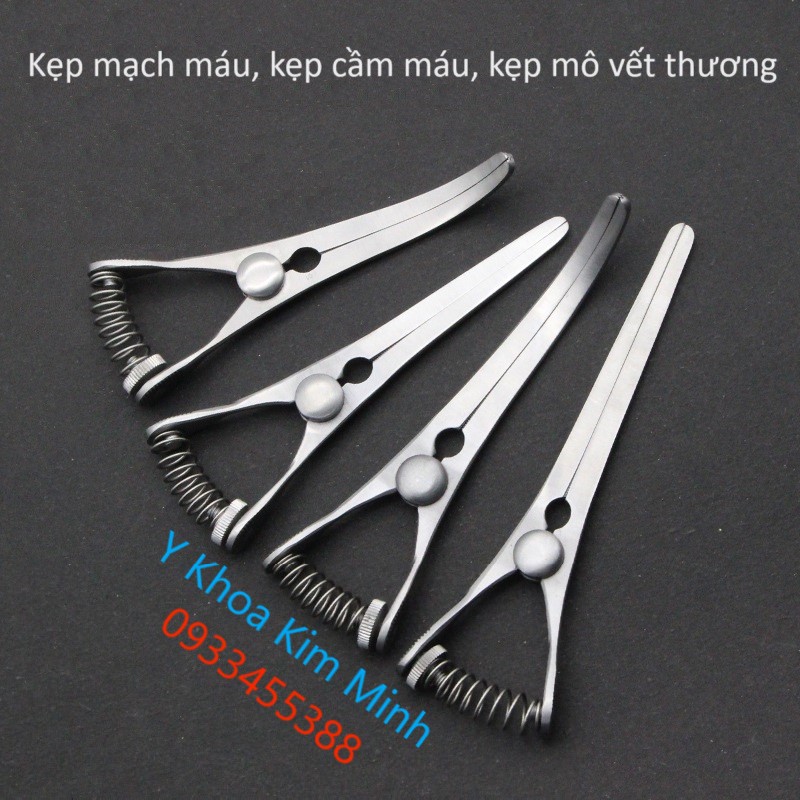 Kẹp mạch máu, kẹp cầm máu, kẹp khâu vết thương dùng trong phẫu thuật y tế và thẩm mỹ