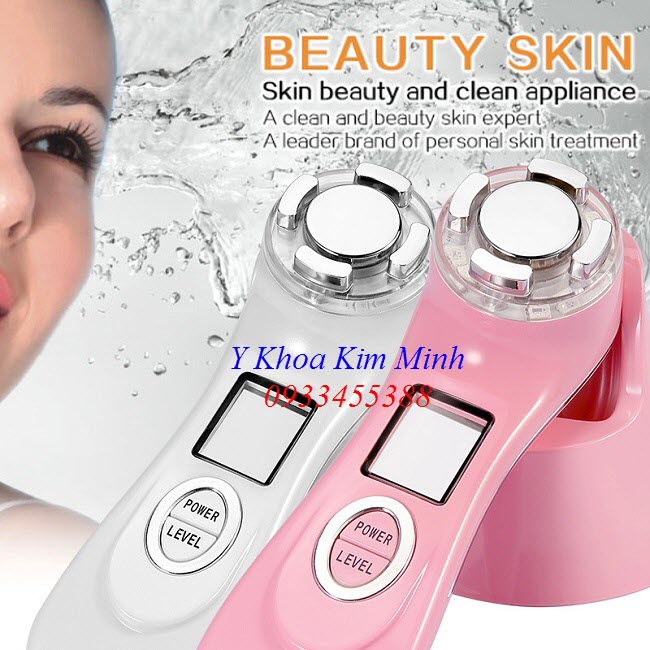 Máy chăm sóc da mặt kết hợp giảm béo mini cầm tay, máy RF KM-909 - Y Khoa Kim Minh