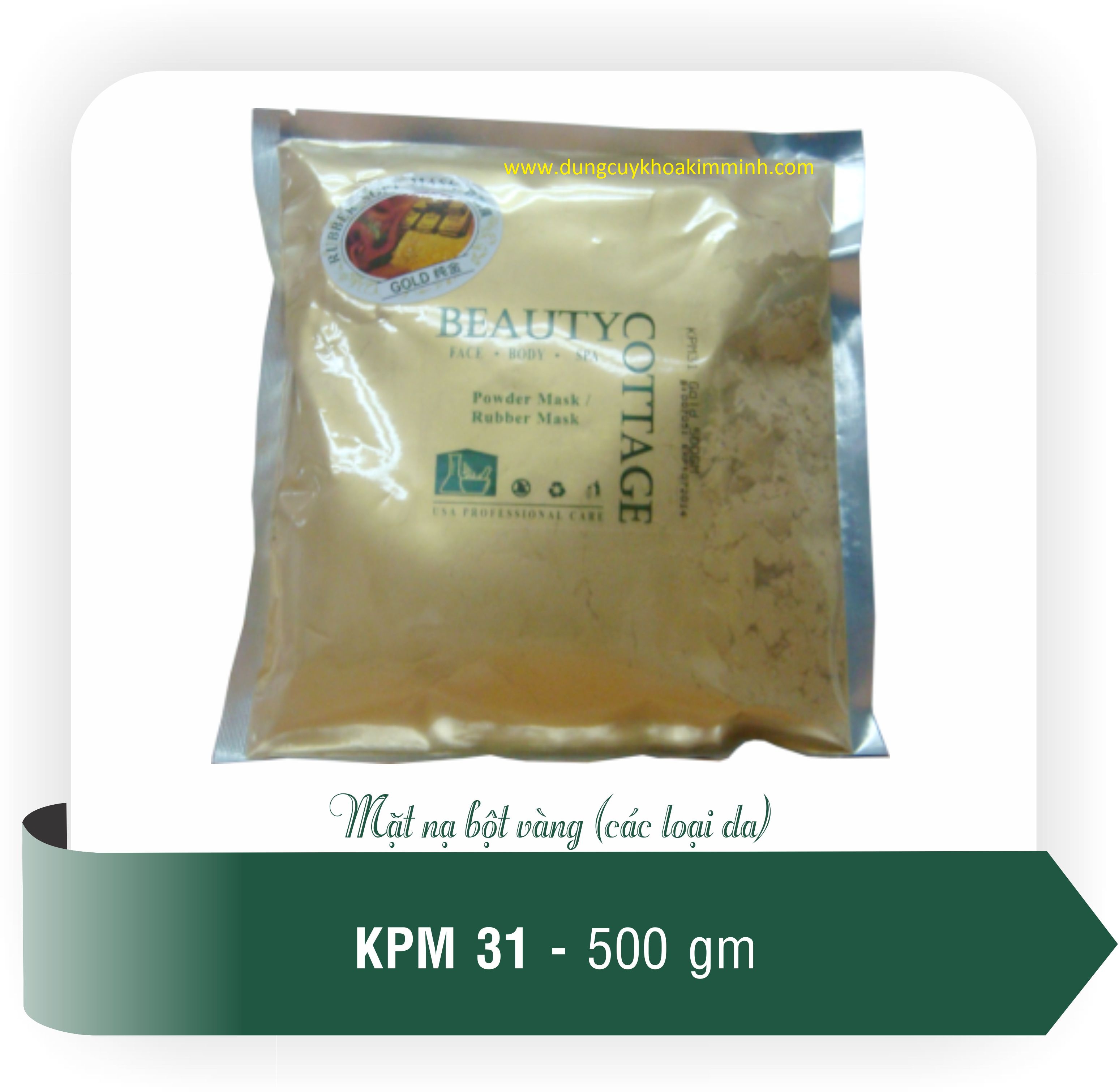 bột mặt nạ v&agrave;ng tinh chất