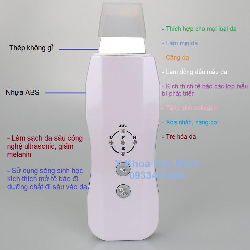 May sui da tay te bao chet lam sach da va day duong chat nuoi da Karow Ultraosnic mini ban tai Y Khoa Kim Minh 0933455388