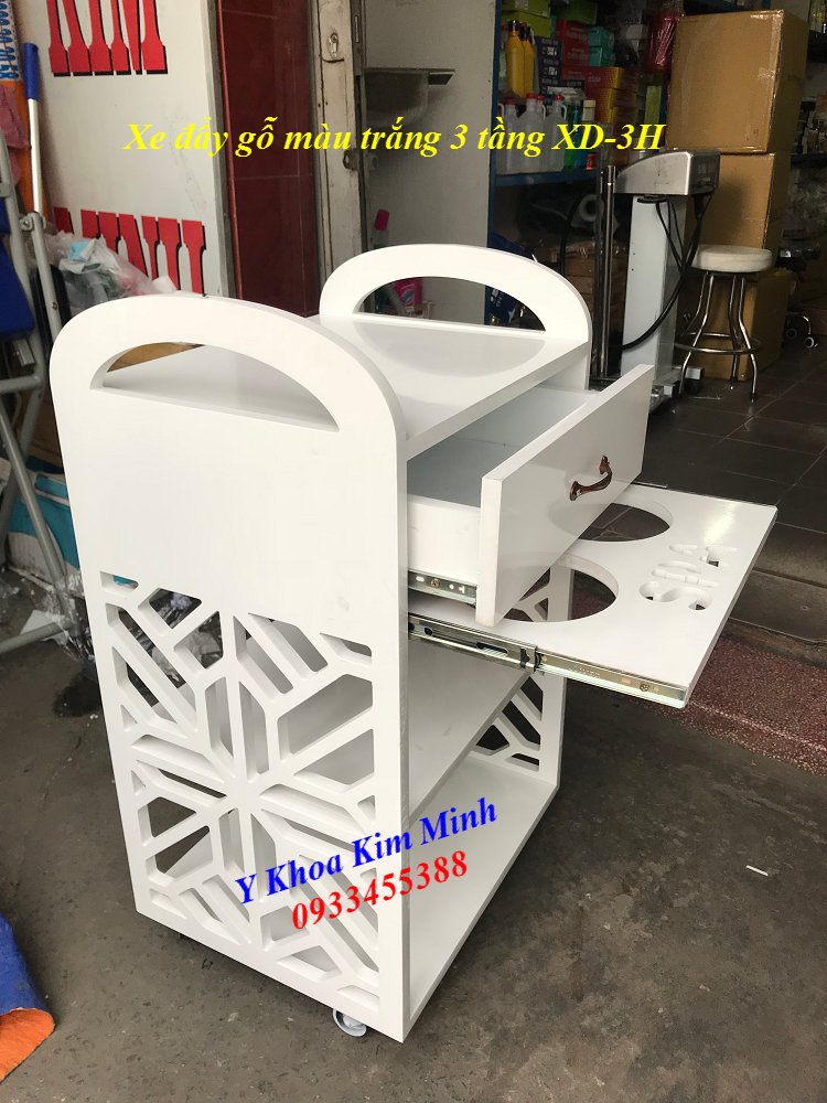 Công nghệ cắt gỗ Laser XD-3H - Y khoa Kim Minh Xe đẩy gỗ 3 tầng Kim Minh 0933455388