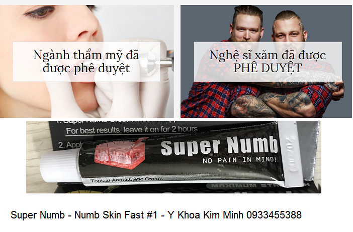 Kem u te nhanh 39% Super Numb dung xam tan long may, xam tattoo nghe thuat
